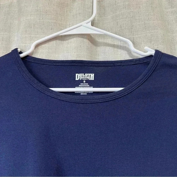 Duluth Trading Co | Quarter Sleeve Navy Blue Tee 100% Cotton Women’s Small Shirt - Picture 3 of 5